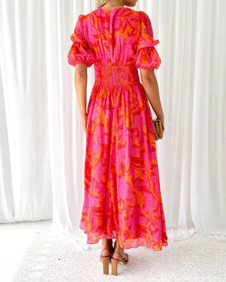 Derana™ Rød Pink Maxi Kjole