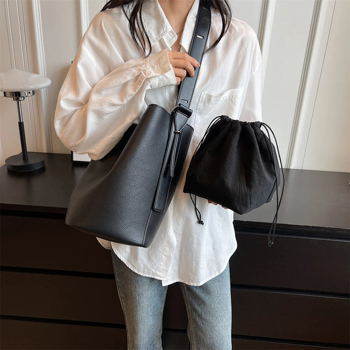 Nakoo™  Elegant Bøtteformet Taske
