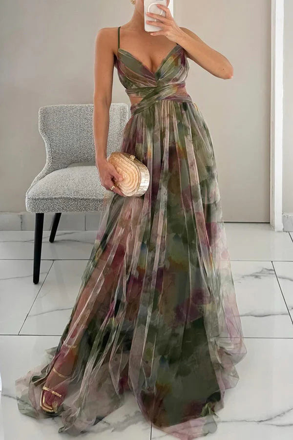 Verity™ Lang Kjole med Blomsterprint
