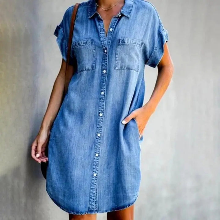 Manon™ Stilfuld A-line Denim Kjole
